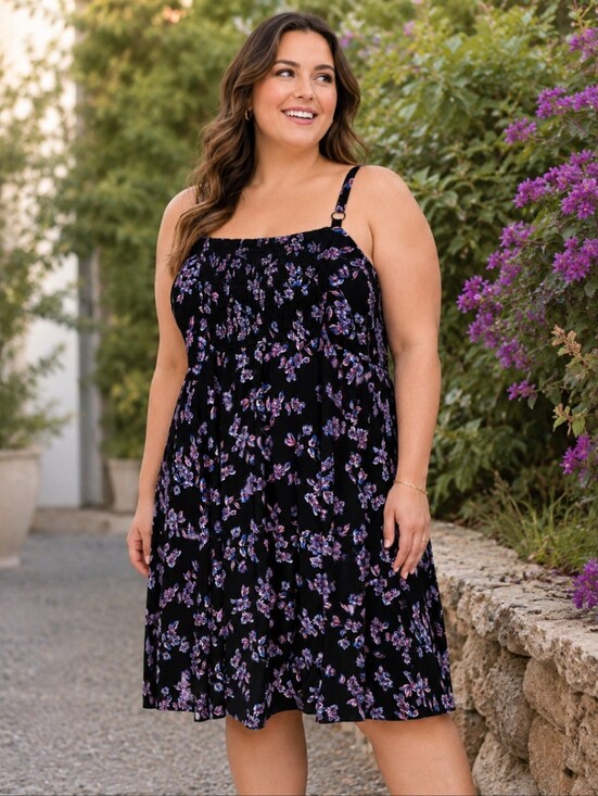 torrid Dresses & Skirts - Torrid Dress Black Floral w/Straps Sleeveless Fairycore Plus Size Size 2x